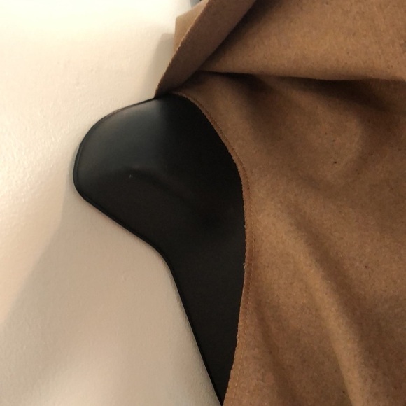 HIPSTER Row Wool Blend Cardigan Vest taupe beige brown sleeveless drape cardigan - Picture 3 of 7